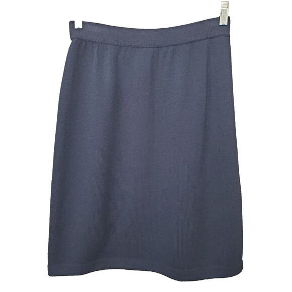 St. John Basics Santana Knit Blue Pull-On Skirt Size 8 - Picture 1 of 5